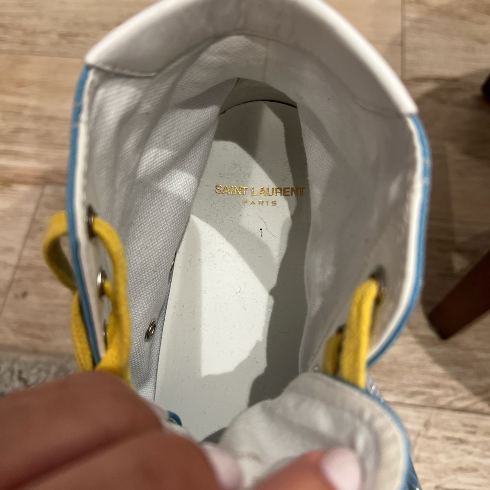 Saint Laurent blue high top sneakers - Picture 5 of 7